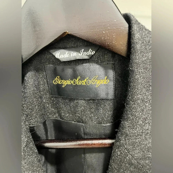 Giorgio SantAngelo 100% wool vintage blazer one button closure shoulder pads 8 - Picture 3 of 10